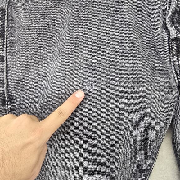 Levis 501 Jeans Mens 38x34 (Fits 34x30) Black Button Fly Straight Denim Y2K - Picture 4 of 16